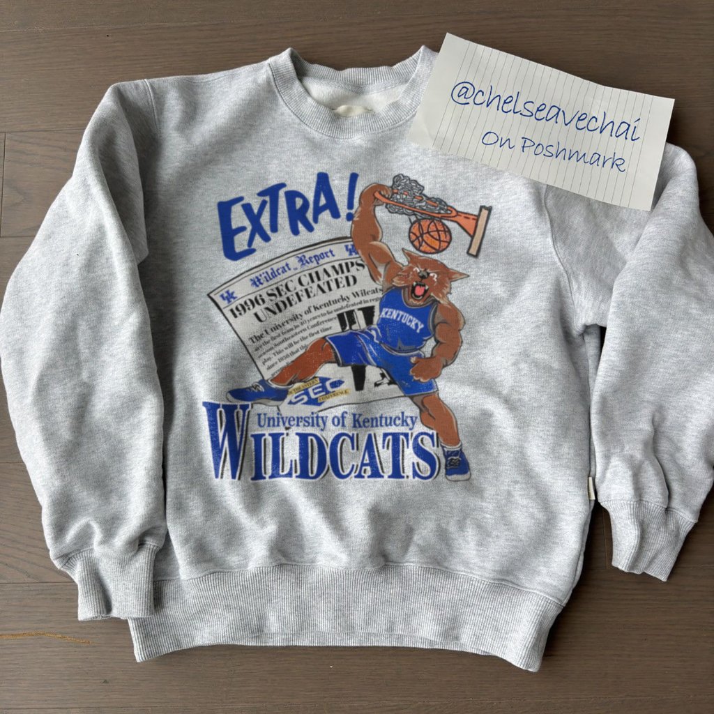 Vintage Kentucky Wildcats Basketball Sweatshirt 1996 University Of Kentucky Tee
